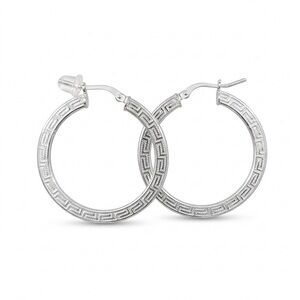 Mia Fiore Sterling Silver Greek Key Earrings